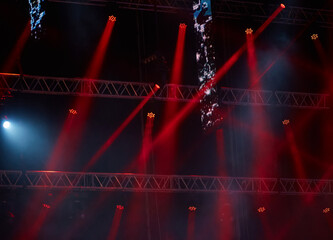 Red spot lights in concert