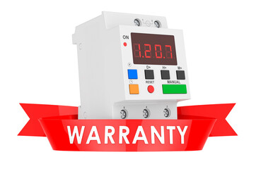 Digital timer switch warranty concept. 3D rendering