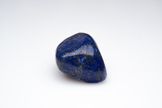 Natural lapis lazuli on white background