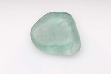 Natural fluorite on a white background