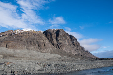Fellsfjall mountain near breidamerkurjokull in south Iceland