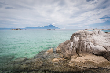 Rocky coast of the sea