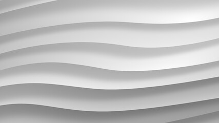 White gray gradient geometric abstract background. Elegant curved lines and shape with color graphic design. 3d Rendering.