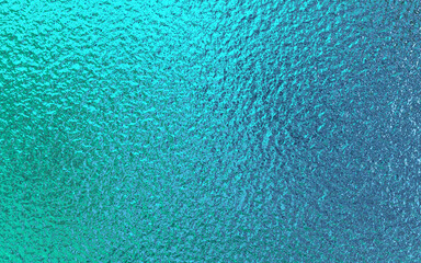 Teal green blue foil paper texture background.