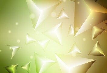 Light Green, Red vector background with triangles.