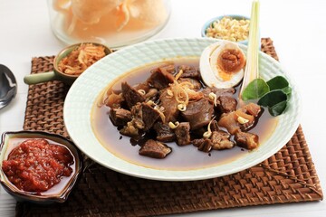 Rawon. Traditional Indonesian Beef Black Soup Culinary
