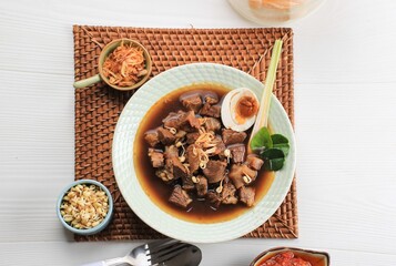 Rawon. Traditional Indonesian Beef Black Soup Culinary