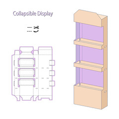 Point of Sale Display Easy Set up and take Down Ready for use. No Glue Needed. Box Template Die Cut. Sturdy Stands Ideal for Mixed Sized Products, for Craft and Art Shows.