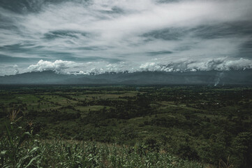 clouds over mountain