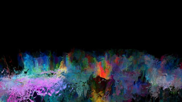 Abstract digital fluid flow background with glitch and distortion effect. Digital water. Crypto art. Cyber technology. Futuristic video
