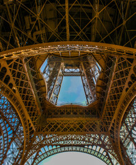 エッフェル塔と青空（フランス・パリ）