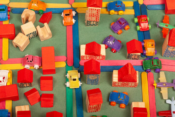 colorful city  toys
