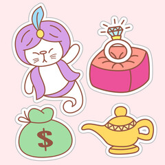 Hand drawn cute stickers