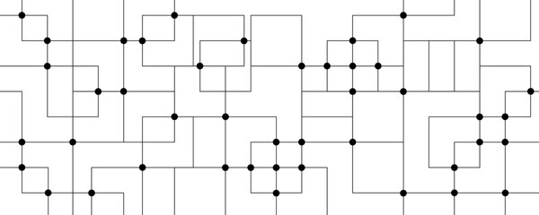 Abstract lines and dots connection background Digital Data Connectivity Technology and Geometrical Data Concepts