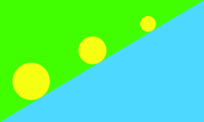 A vector of 3 different circles roll down from triangle. Snow roll down from the mountain concept