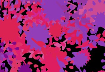 Light Purple, Pink vector background with abstract shapes.