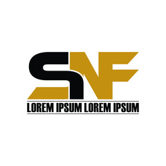 SNF letter monogram logo design vector