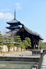 東寺　南大門と五重塔　京都市
