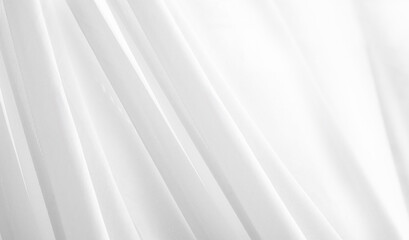 White cloth texture background.  White curtains, rippled white silk fabric concept