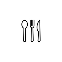 spoon, fork and knife icon vector for web, computer and mobile app