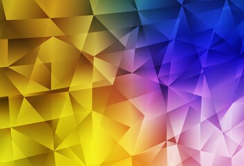 Dark Pink, Yellow vector abstract mosaic backdrop.