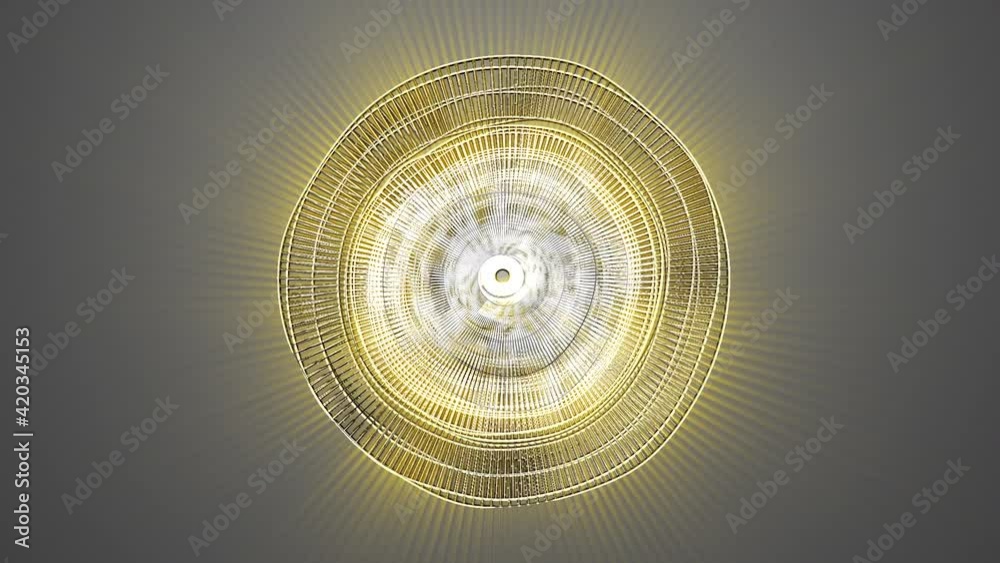 Poster abstract circle with light rays coloured