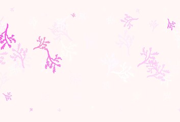 Light Pink, Yellow vector elegant pattern with sakura.