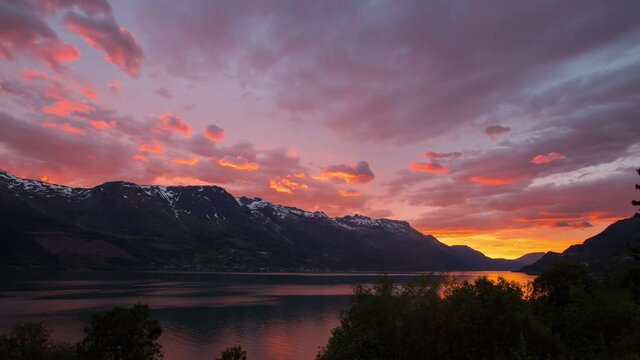 Sky on fire in Noway