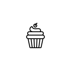 Cup Cake icon vector for web, computer and mobile app