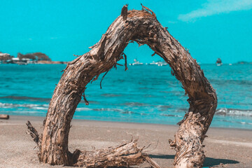 Fototapeta premium wooden bridge over the sea