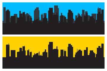 Naklejka premium Flat design modern vector illustration icons set of urban landscape backgrounds