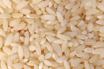 Short grain pilaf polau risotto rice on white background