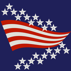 Abstract illustration of the American flag