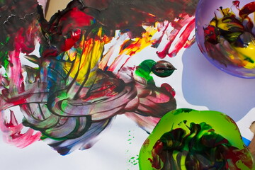 Childs Finger Painting Artwork