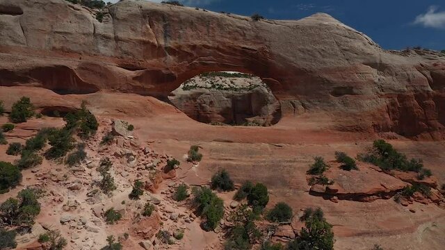 Fly through Arch in Arches National Park