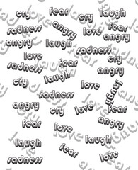 Obraz premium mixed feelings background template black white