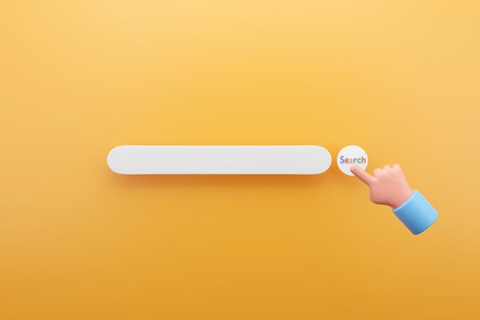Search bar graphic design with yellow background, 3d render - a sign with the words back and back of