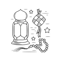 Ramadan Kareem ornamental holy month decoration. Ramadan Kareem icon Vector illustration