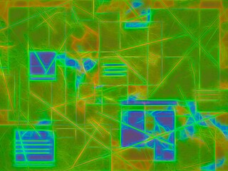 Luminous geometric, glowing abstract background illustration. 