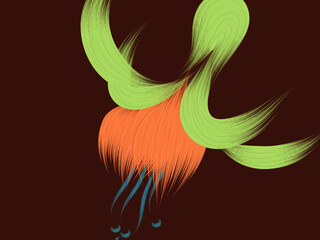 
A trendy flower abstract background illustration, brush stroke

