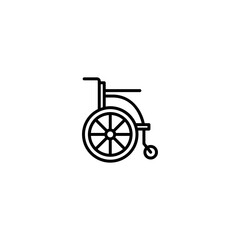Fototapeta na wymiar wheelchair icon vector for web, computer and mobile app