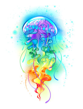 Large rainbow jellyfish