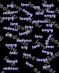 Obraz premium feelings in live background template black blue