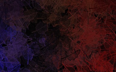 Dark Purple, Pink vector natural artwork with leaves.