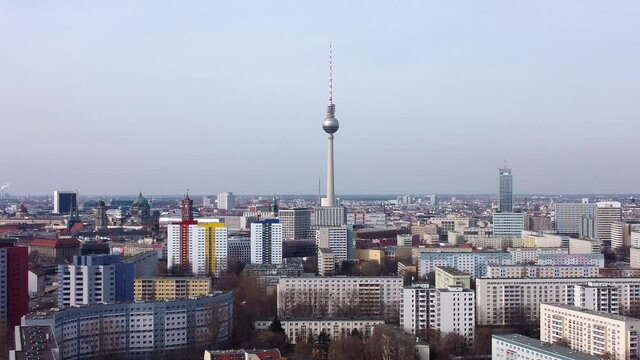 Wonderful aerial view over Berlin. Amazing drone footage