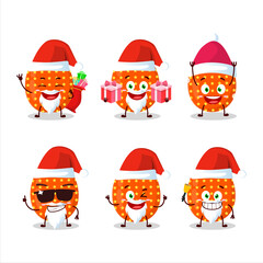 Santa Claus emoticons with deep orange easter egg cartoon character