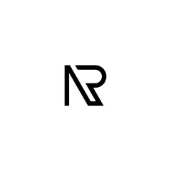 Business logo design simple logo with the letter NR. minimalist design, monogram, luxury