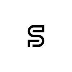 Business logo design simple logo with the letter SP. minimalist design, monogram, luxury