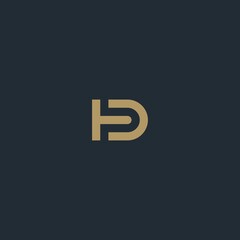 Business logo design simple logo with the letter TD. minimalist design, monogram, luxury