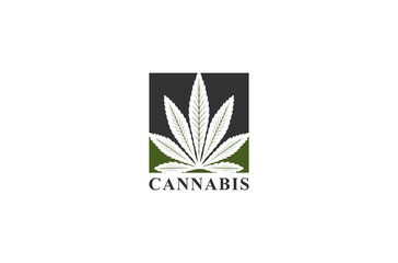 simple and easy to remember marijuana logo